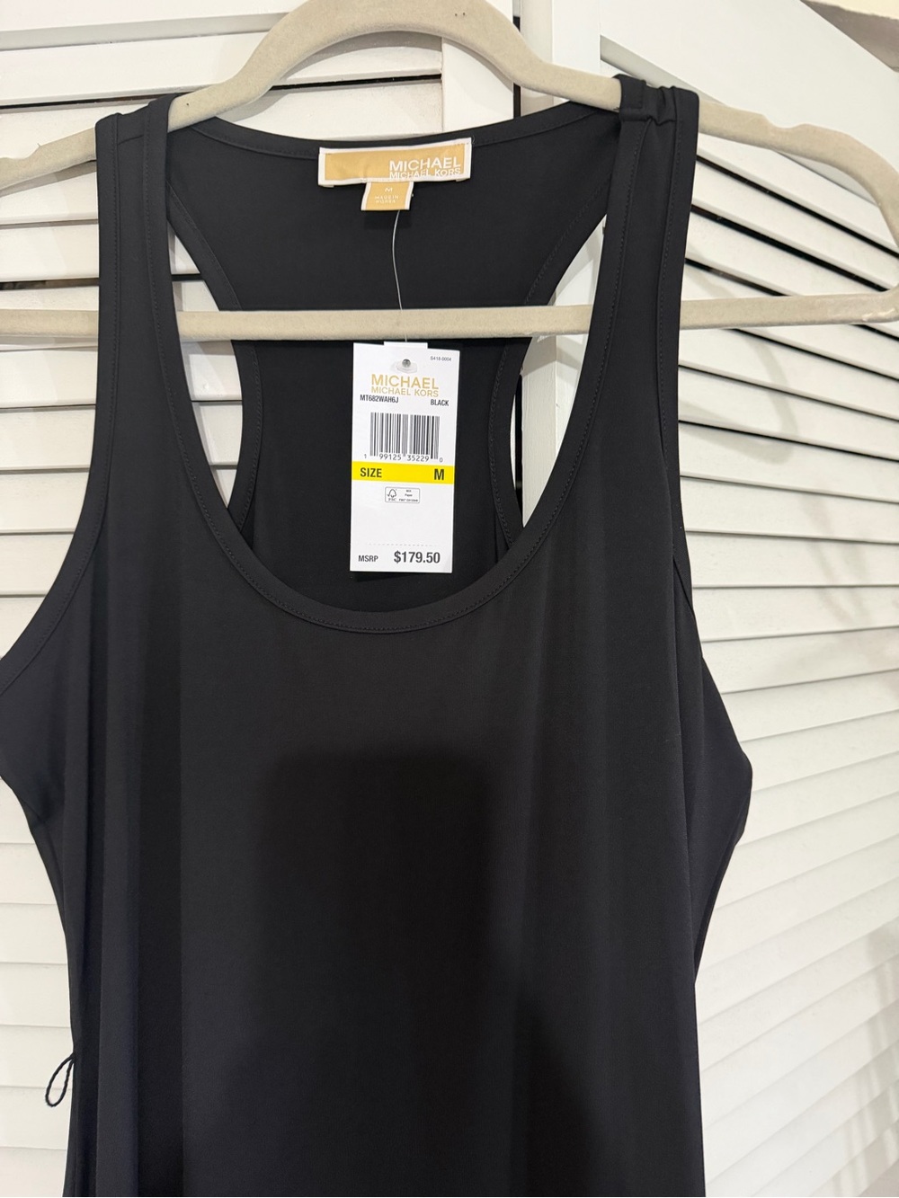 Michael Kors Black Midi Tank Dress